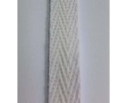 Cadarço 100% Algodão RE19 - Espinha de Peixe - BRANCO - 15 mm - 50 metros